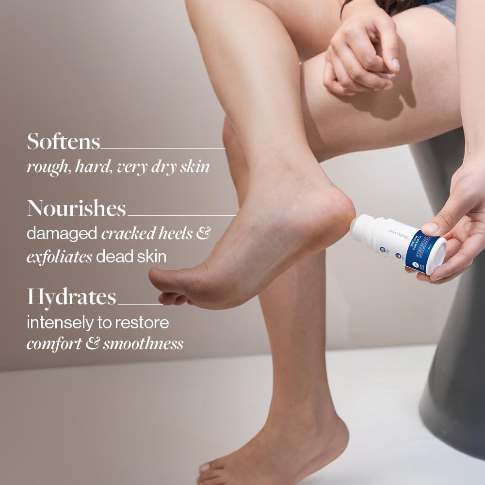 Be Bodywise 20% Urea Foot Cream Roll On 50ml | For Dry & Cracked Heels | With 2% Lactic Acid, Olive Oil & Vitamin E | Helps Repair and Moisturise Cracked Heels