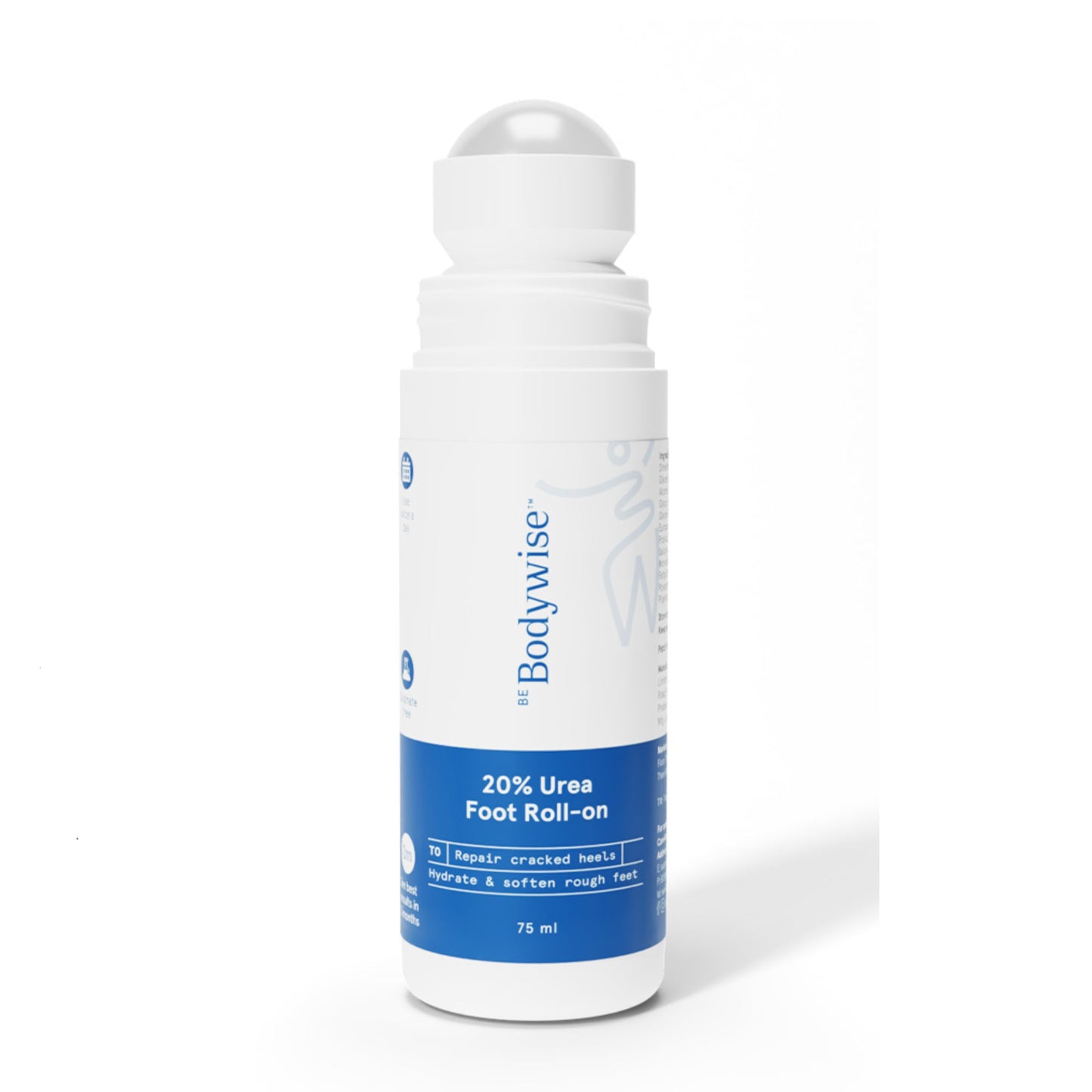 Be Bodywise 20% Urea Foot Cream Roll On 50ml | For Dry & Cracked Heels | With 2% Lactic Acid, Olive Oil & Vitamin E | Helps Repair and Moisturise Cracked Heels