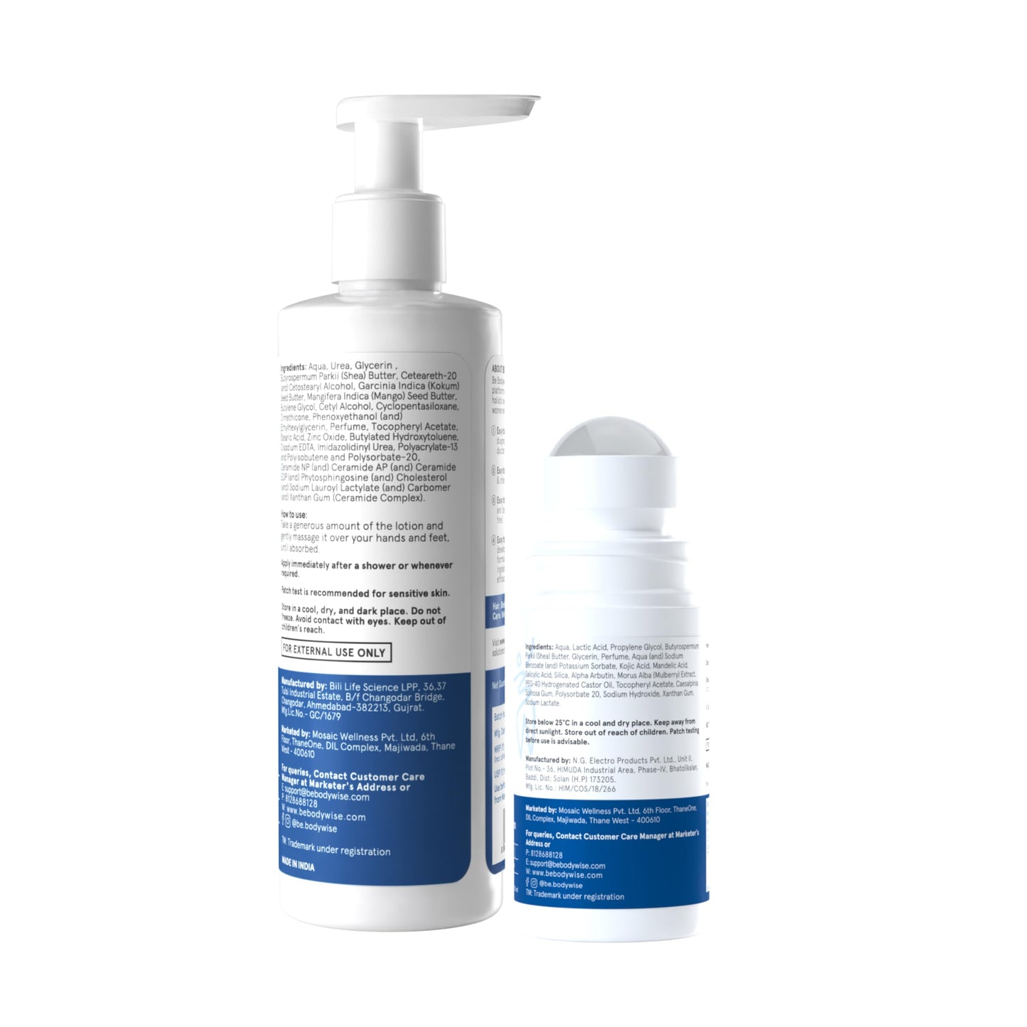 Be Bodywise 20% Urea Foot Cream Roll On 50ml | For Dry & Cracked Heels | With 2% Lactic Acid, Olive Oil & Vitamin E | Helps Repair and Moisturise Cracked Heels