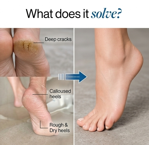 Be Bodywise 20% Urea Foot Cream Roll On 50ml | For Dry & Cracked Heels | With 2% Lactic Acid, Olive Oil & Vitamin E | Helps Repair and Moisturise Cracked Heels